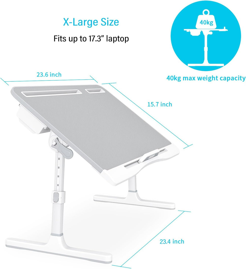 KLEAR Foldable Laptop Bed Tray Desk with Extral Drawstring Bag