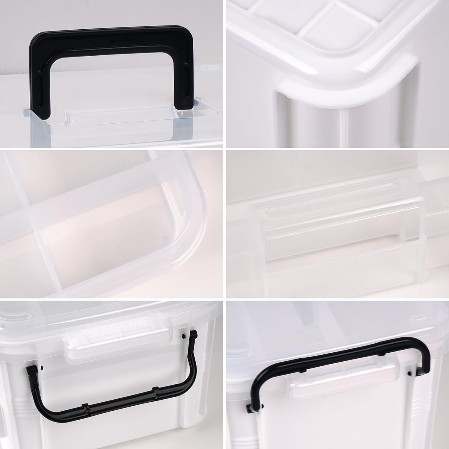 15qt White Medicine Organizer Storage Box with Tray, Plastic First Aid Box Empty, Thickened Medicine Container Chest, Multipurpose Medical Case with Labels, Medicine Caddy with Lids Handles
