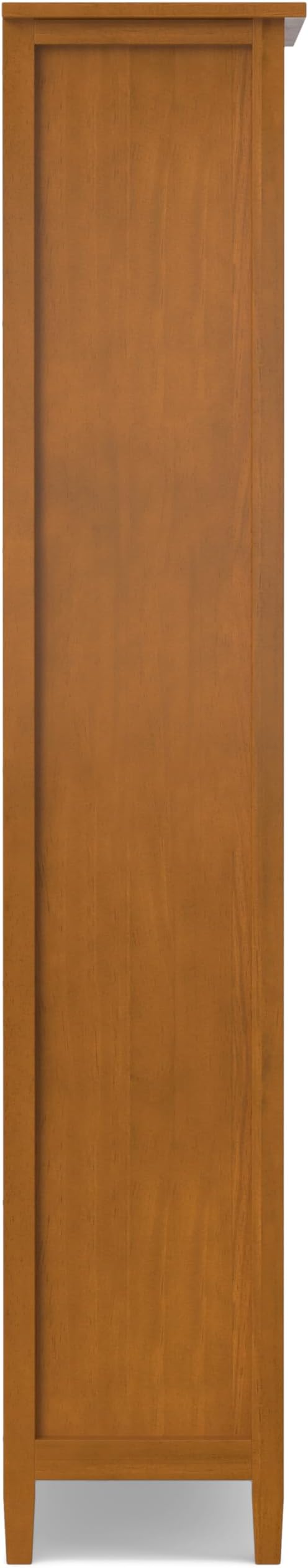 SIMPLIHOME Warm Shaker Bookcase - 72 inch Tall 5-Shelf Solid Wood Bookshelf in Light Golden Brown, Transitional Storage for Living Room, Study Room or Office with Adjustable Shelves and Tapered Legs