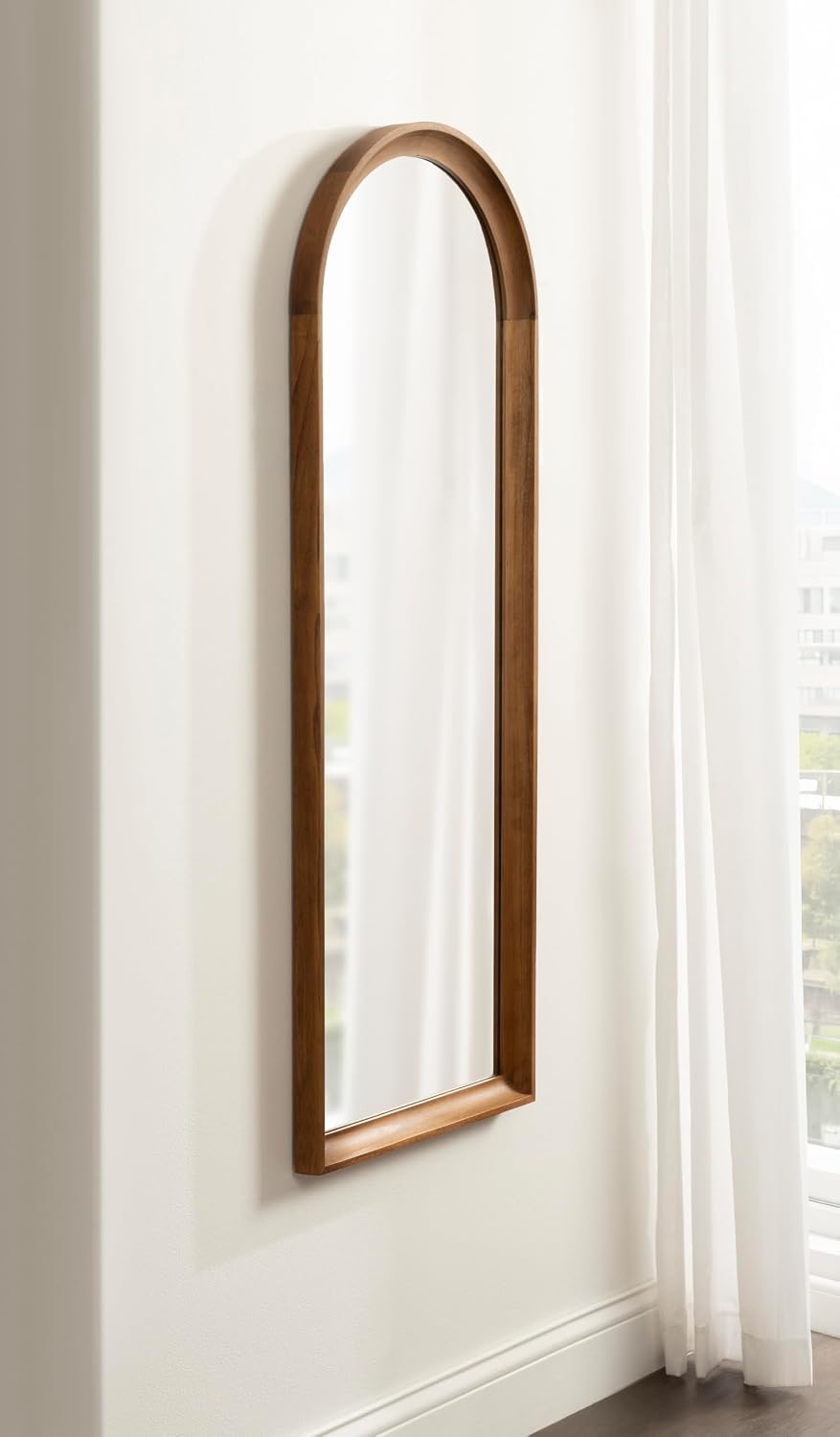 Kate and Laurel Hatherleigh 18x48 Modern Arched Full-Body Mirror for Wall