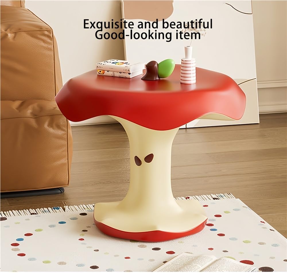 Cute Apple-Shaped Accent Table, Resin Fruit-Shape Side Tables, Small End Tabl...