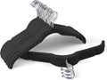 Premium Velvet Hangers 30 Pack - Space-Saving Closet Organizer for Clothes, Non-Slip Flocked Design, Ideal for Shirts and Coats (Black)