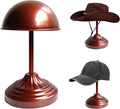 CHADWICK Vintage Dome-Shaped Hat Stand - Freestanding Hat Display Rack for Cowboy Hats, Wigs, and Caps - Antique Bronze Finish