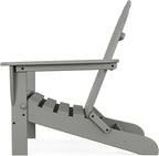 POLYWOOD AD5030GY Classic Folding Adirondack, Slate Grey