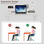 COTUBLR Small Desk, 27.5 Inch Small Computer Desk for Small Spaces, Computer Desk with Adjustable Monitor Stand, Compact Desk with Storage, Tiny Desk Study Desk for Bedroom Home Office, White