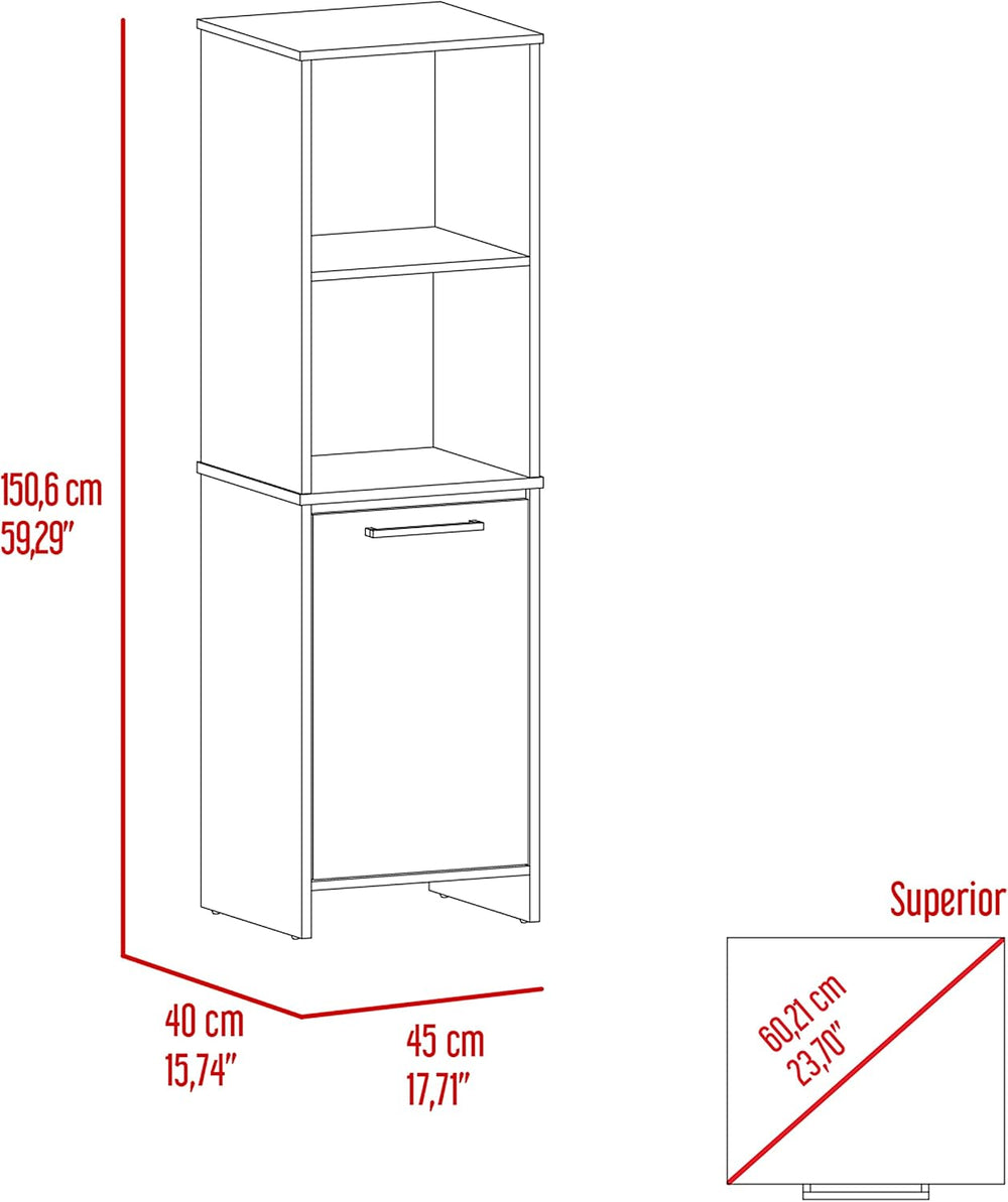 24.4" D*16.53" W*48.03" H Freestanding Kitchen Pantry with 2 S...