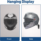 2 Pcs Helmet Rack Hanger Wall Mount Display, Helmet Holder Hooks Wall Mount for Equestrian Motorcycle Hat - White & Black