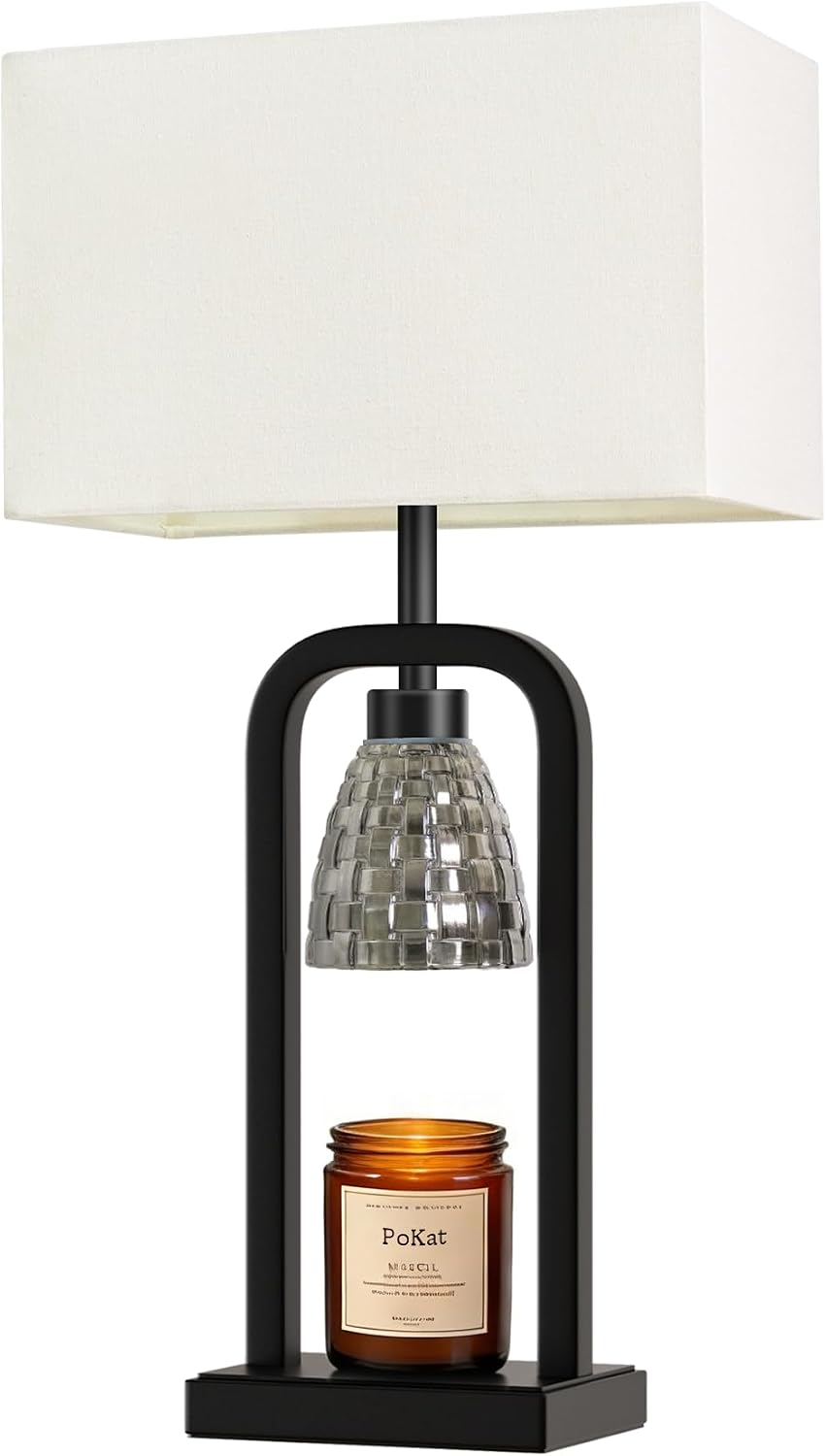 PoKat Electric Candle Warmer Lamps Gold, Lamp Candle Warmers with Timer Dimme...