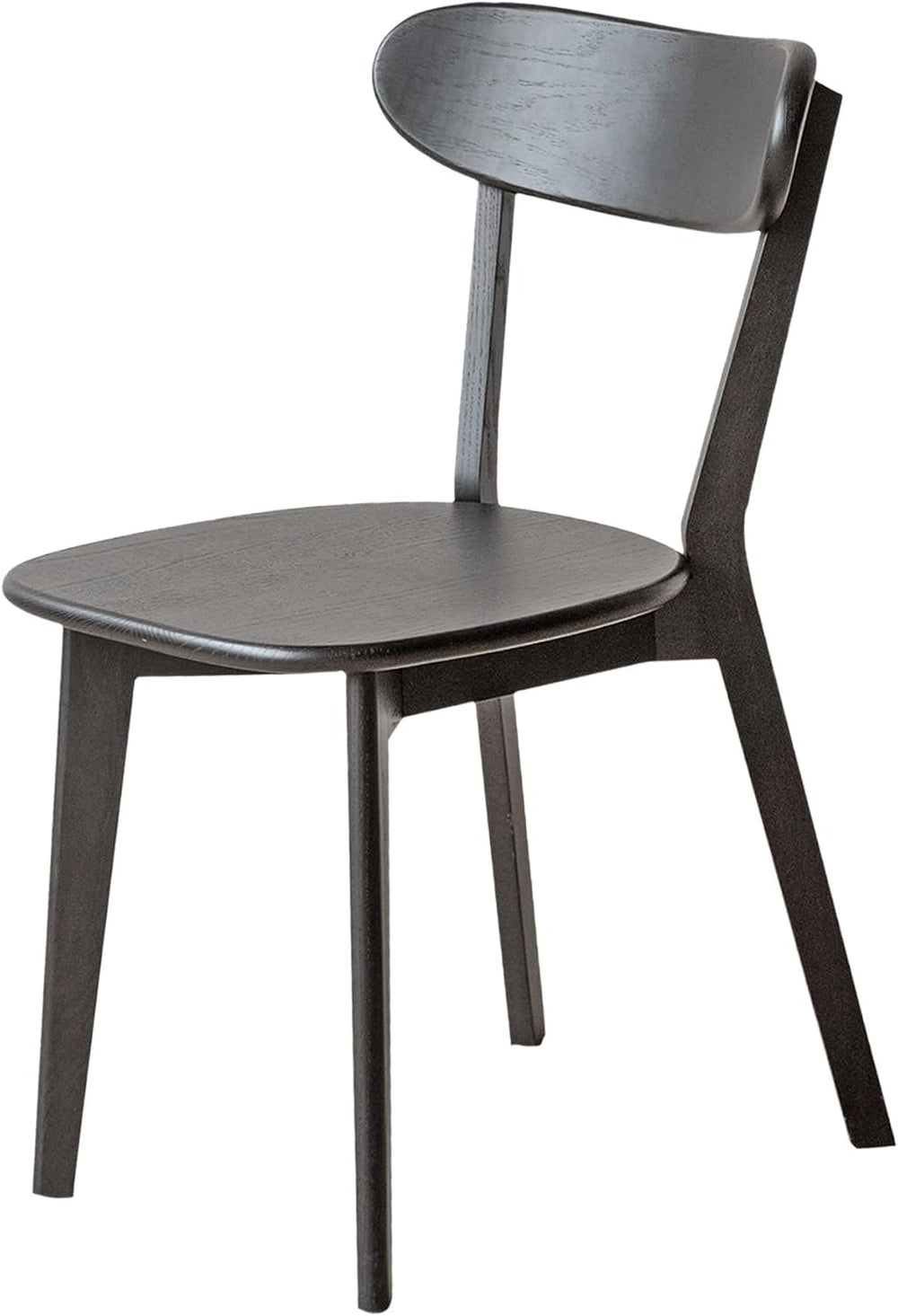Modern Dining Chairs, Solid Oak Wood Dining Chair with Comfortable Backrest, ...