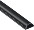 D-Line Half Round Cord Hider, Patented Cable Cover, Hide TV Wall Mount Wires, Raceway for Cords, Decorative Wire Covers, Paintable, Adhesive Cable Concealer - 1x 1.18in W x 0.59in H x 39in L - Black