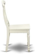 East West Furniture VAKE9-LWH-W 9 Piece Dining Set Includes an Oval Dining Table with Butterfly Leaf and 8 Kitchen Chairs, 40x76 Inch, Linen White