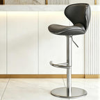 Modern Dining Chair, Conference Room Chair, Tall Executive Office Stools, Simple Bar Stools, for Main Picture Restaurant, Bar, Cafe, Changing Room(Gray)
