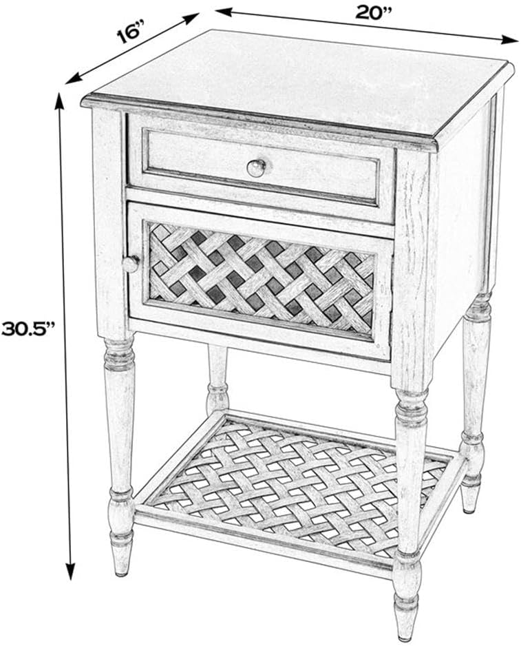 Beaumont Lane Rustic Wood End Table, 20" W x 16" D x 30.5" H, ...