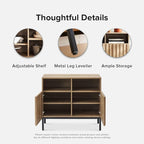mopio Norwin 4 Piece Entertainment Center with Storage, 70" TV Stand, Industrial Modern Television Accent Cabinet, Oak Wood Media Console Table with 5-Tier Shelf Bookcase (5-Tier Cabinet Set)