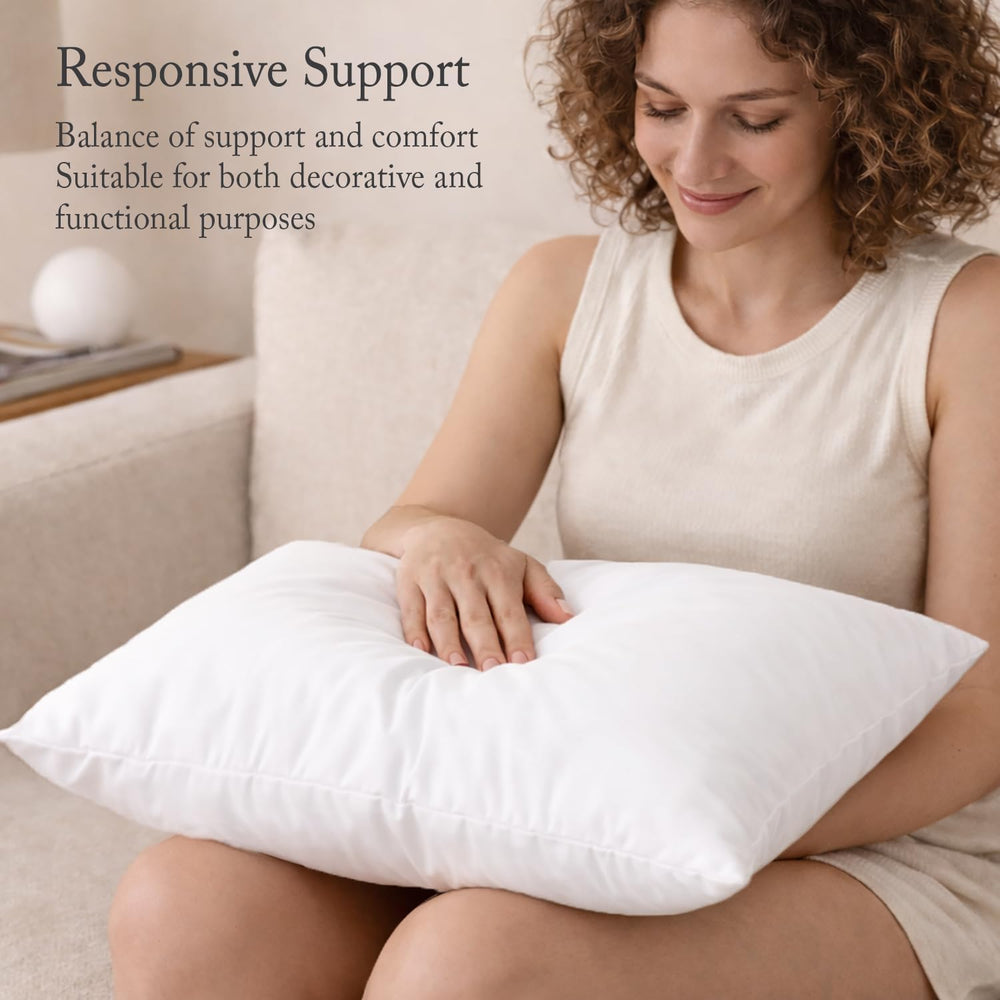 puredown® 12x48 Feather Down Pillow Insert, Set of 1 Large Lumbar Pillow Inse...