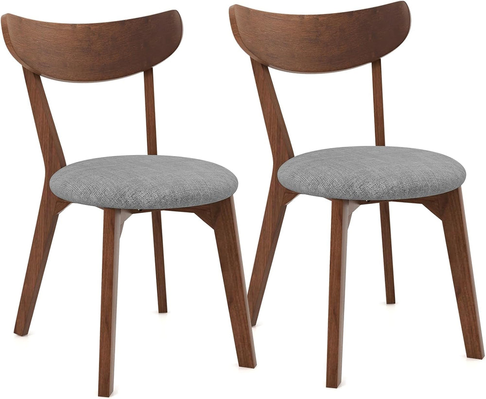 KOTEK Dining Chairs Set of 2 with Rubber Wood Legs | Mid Century Modern Kitch...