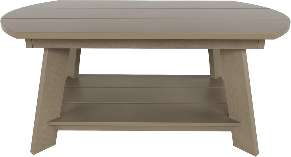 WestinTrends Tuscany Outdoor Coffee Table, All Weather HIPS 2 Tier Patio Adir...
