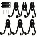 6 Pack Garage Hooks Heavy Duty with Anti-Slip Coating, Steel Utility Ladder Hooks for Hanging Garden Tools, Hoses, Ropes, Bikes and More (3in)