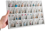Oirlv Velvet Jewelry Tray 24 Grid liner Pendant Earrings Organizer Storage Trays Showcase Display Jewelry Holder