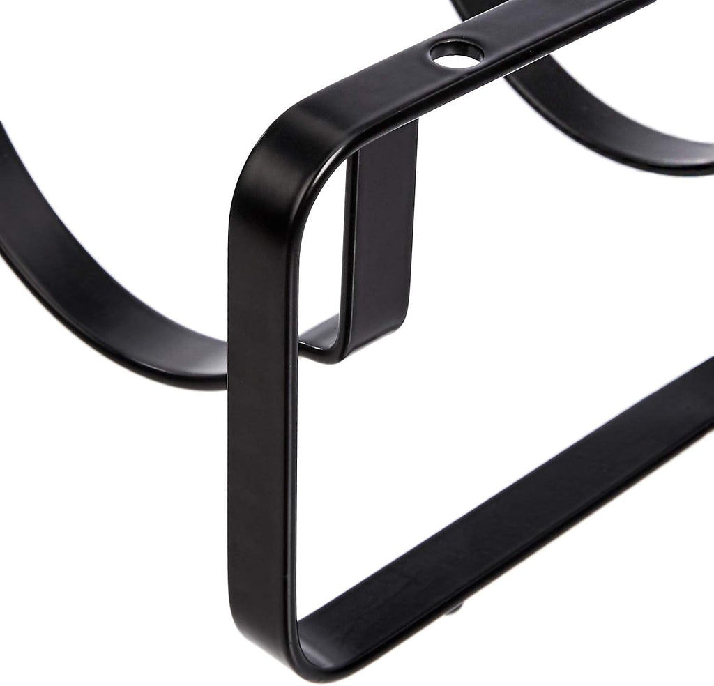 Amazon Basics Tabletop Stackable 4-Bottle Metal Wine Rack, 3.74"D x 15.75"W x 7.87"H, Black
