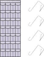 28 Mesh Pockets Hanging Shoe Organizer, Over the Door Shoe Organizer，Closet Storage Holder for Back of Door Storage Holder for Back of Door(White)
