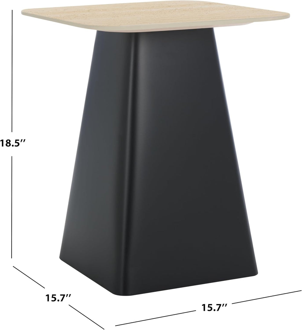 SAFAVIEH Home Collection - Fedo Tall Side Table, Beige & Black Porcelain ...