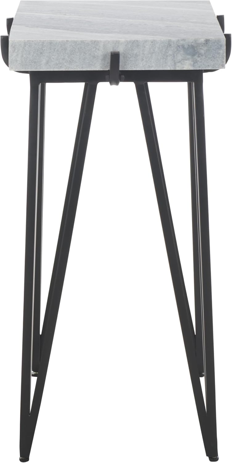 SAFAVIEH Home Collection - Rolf Accent Table, Rectangular Marble Side Table w...