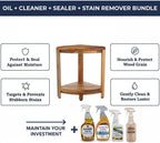EcoDecors SnazzyCorner 18" Teak Wood Corner Shower Shelf, Fully Assembled | Loveable Four Pack Bundle