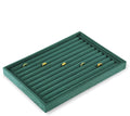 Ring Tray, Velvet Jewelry Trays,Premium Ring Display Case,Luxury Stud Earring Organizer,Green Jewelry Storage
