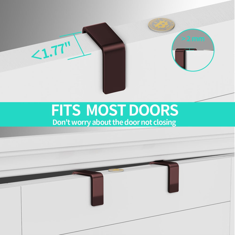 HapiRm Over The Door Organizer - Hanging Door Organizer with 4 Metal Large Ca...