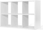 CAPHAUS Sturdy Room 13-Inch Cube Storage Organizer Shelf, with Extra Thick Exterior Edge, Open Storage Shelf Divider, Bookcase, 6-Cube / 8-Cube / 9-Cube, Colors Available in Rustic Grey Oak and White
