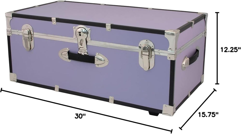 Seward Explorer Trunk with Wheels & Lock, Lilac, 30-Inch