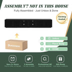POVISON Full Assembled Mid Century Modern TV Stand, 118” Extra-Large Entertainment Center for 100 inch TV, Wood Slatted TV Media Console with Storage for Living Room Bedroom