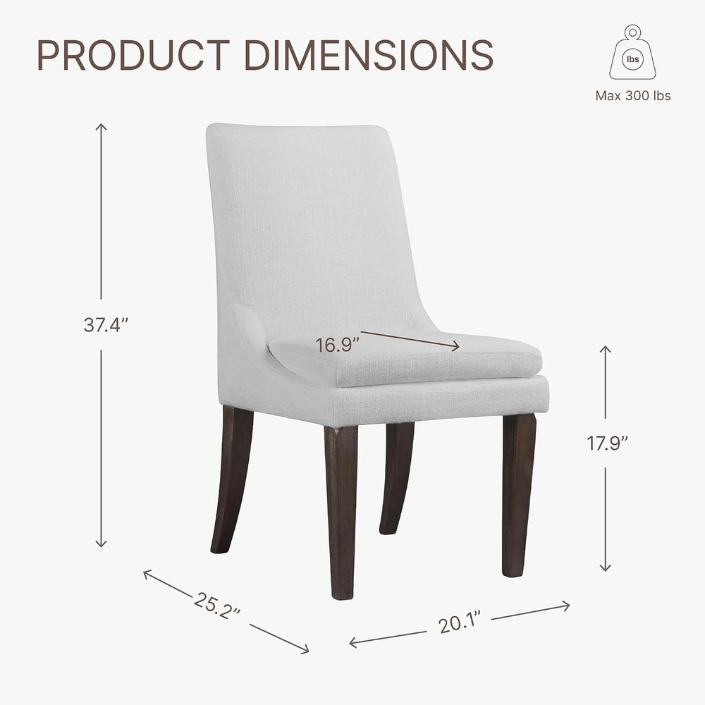 KISLOT Upholstered Dining Chairs Modern Sidechair Performance Fabric High Bac...