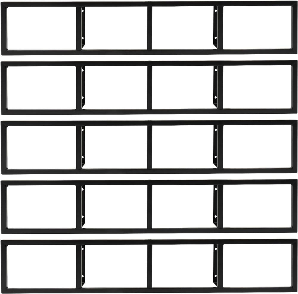 5PCS Wall Mount Media Storage Rack, 34 Inch CD DVD Cube Storage Media Shelf V...