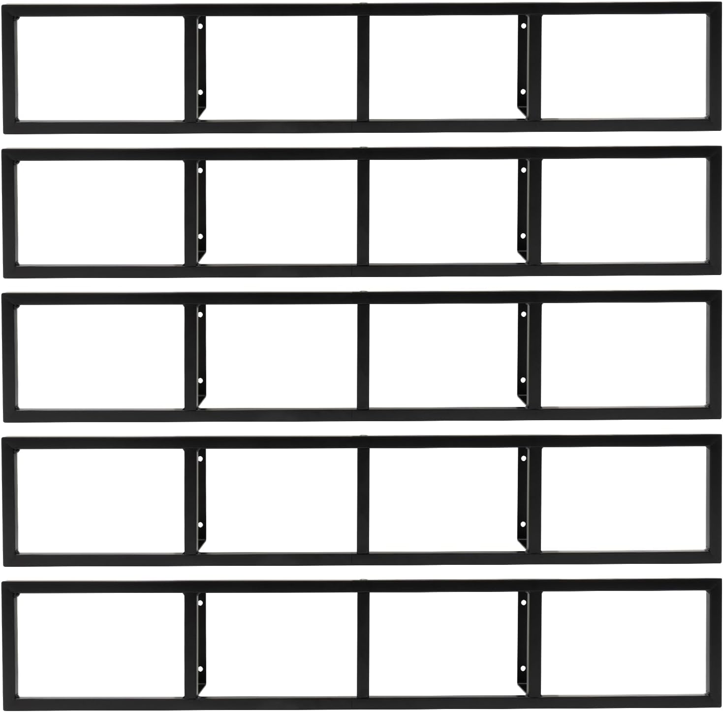 5PCS Wall Mount Media Storage Rack, 34 Inch CD DVD Cube Storage Media Shelf Video Game Organizer, CD Organizer Metal Shelf for House