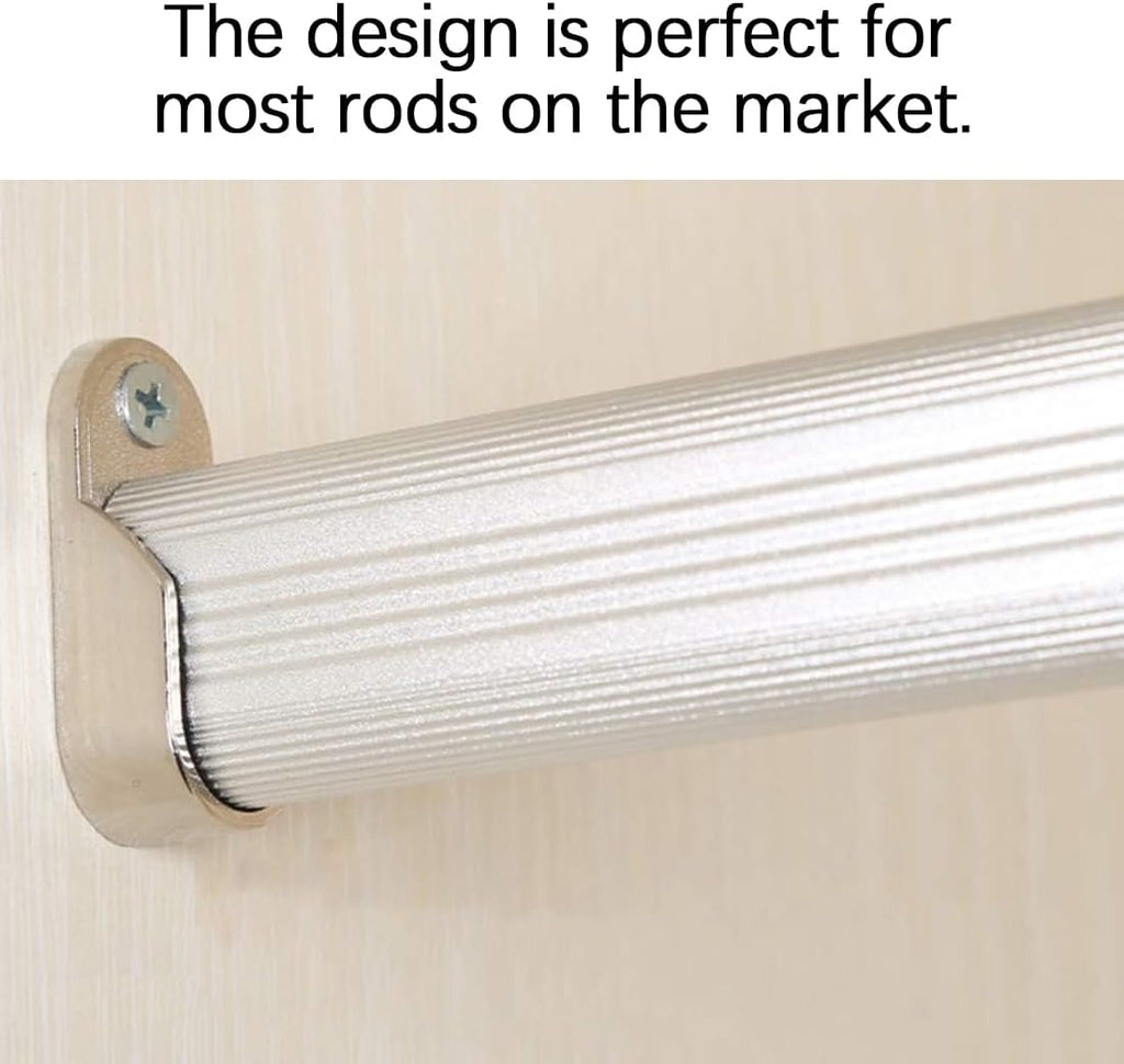 Oval Silver Tube Holder for Wardrobe - Adjustable Clothes Organizer Elegant Design and Modern Style - Storage Accessory for Standard Size Wardrobes