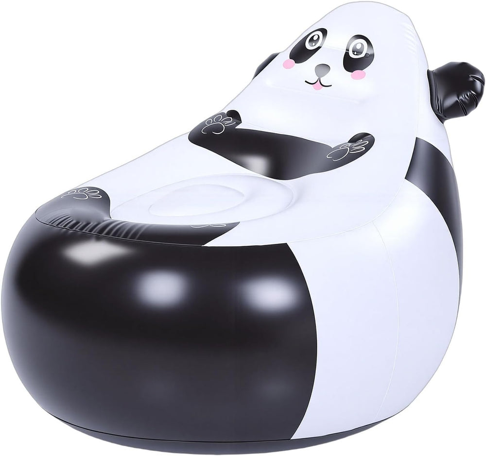 Cute Inflatable Couch Seat with Panda Cartoon, Soft Portable Chair for Garden...