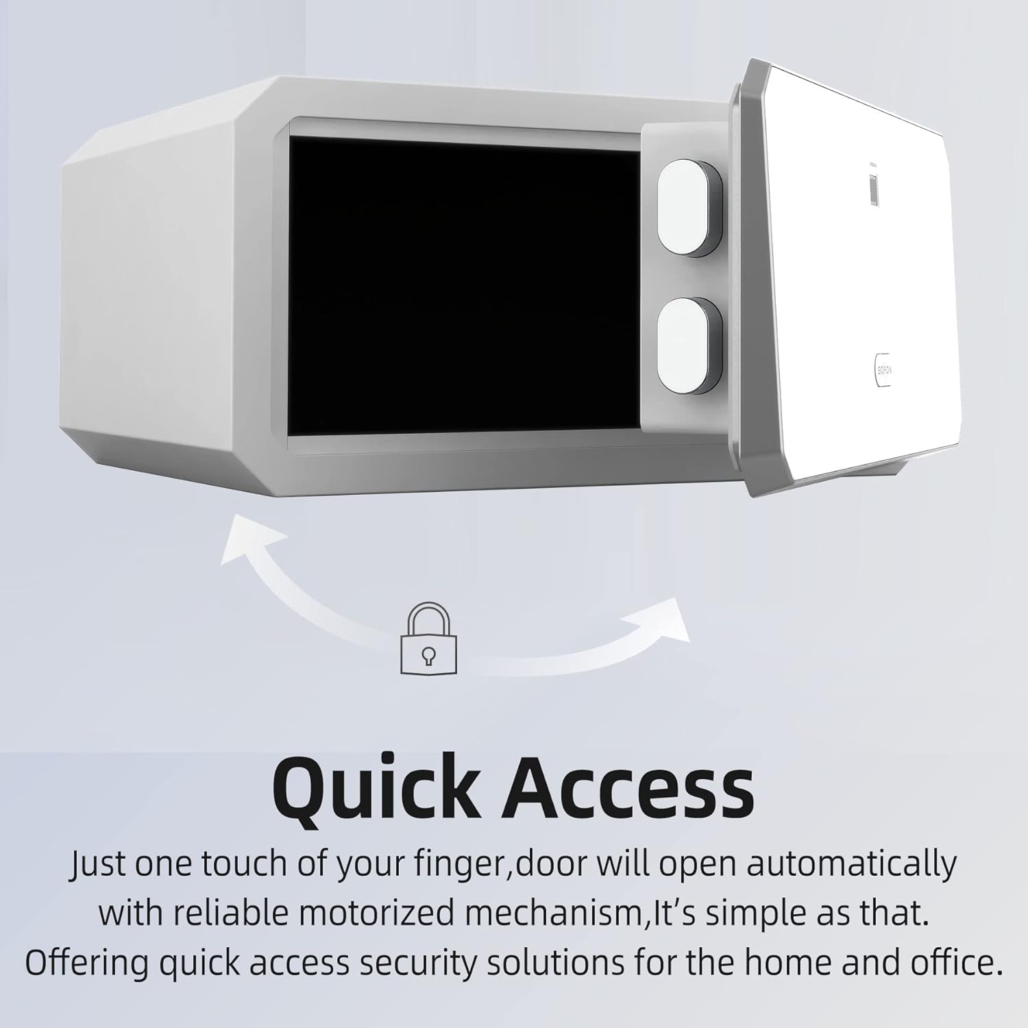 Biometric Safe Box with Key, Security Box, Fingerprint Password,Safety Boxes for Home,W-Series 1.45 Cubic