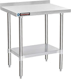 DuraSteel NSF Stainless Steel Table - 24 x 30 Inch Metal Work Table w/Undershelf - Commercial Kitchen, Restaurant, Garage, Laundry - Outdoor Stainless Steel Prep Tables Countertop Island Grill Small