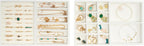 ProCase Stackable Jewelry Organizer Trays for Drawers, Jewelry Drawer Inserts Container Display Case Storage for Earring Necklace Rings Bracelet with Removable Dividers -Warmwhite, 2 Layers