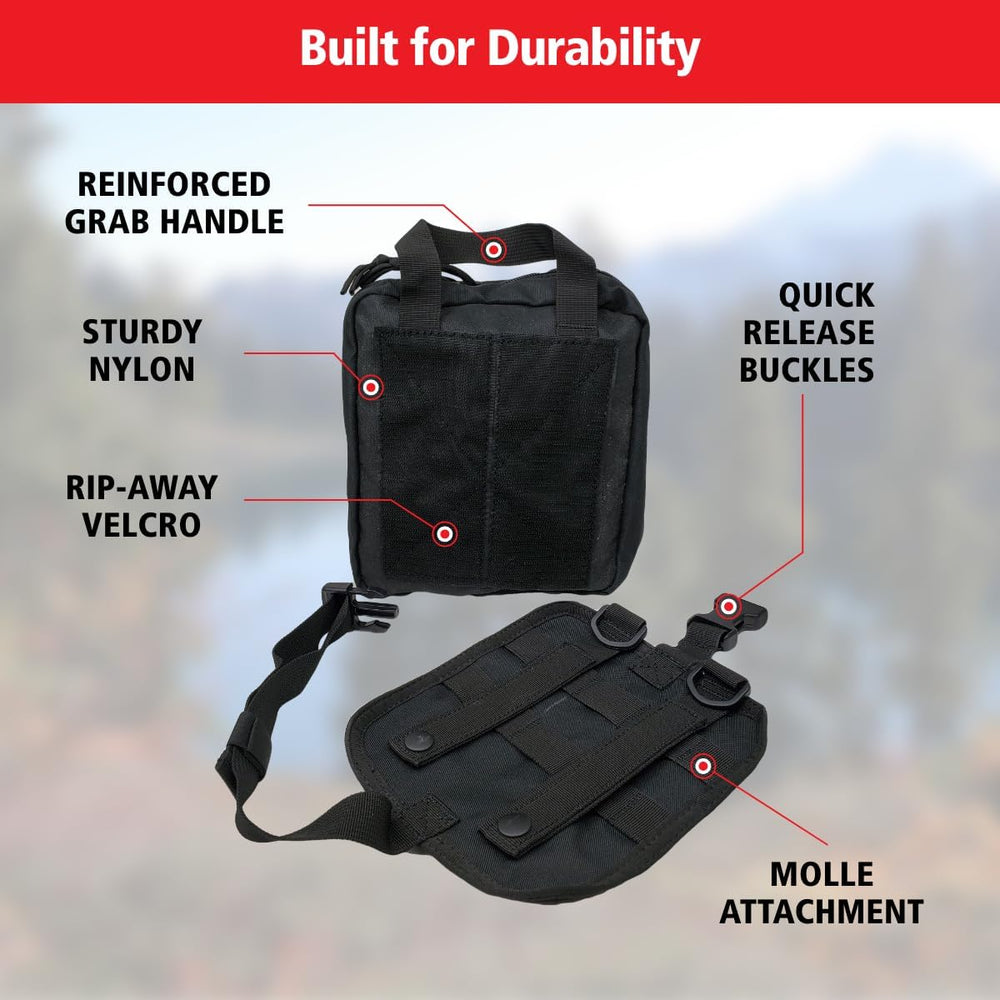 Elite First Aid 60-Piece Emergency Trauma Kit/IFAK Kit, MOLLE-Compatible Tact...