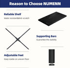 NUMENN Triple Column 5 Tier Bookshelf, Bookcase with 14 Open Display Shelves, Adjustable Rustic Industrial Style Book Shelves, Modern Bookshelves for Bedroom, Living Room and Home Office, Black