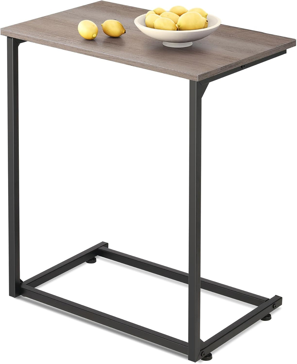WLIVE C-Shaped End Table, Small Side Tables for Sofa, Wide Couch Table That S...
