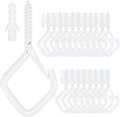 20PCS Eye Screw Hooks for Hanging Heavy Duty with Safety Buckle.Metal Ceiling Hooks for Hanging Plants,Cup,Wind Chime,Bird Feeders,String Lights at Indoor&Outdoor,2.36 Inch（No Drill Bit