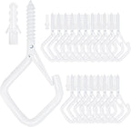 20PCS Eye Screw Hooks for Hanging Heavy Duty with Safety Buckle.Metal Ceiling Hooks for Hanging Plants,Cup,Wind Chime,Bird Feeders,String Lights at Indoor&Outdoor,2.36 Inch（No Drill Bit