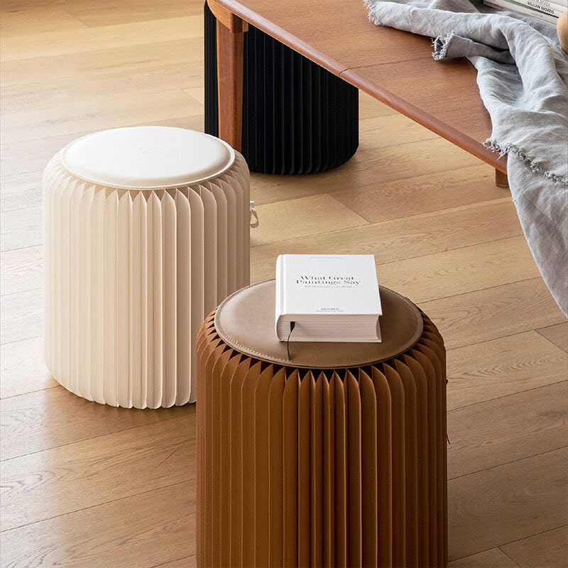 Home Furniture Modern Design Accordion Portable Folding Paper Stool Kraft Pap...