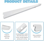 10 Pack 7‑Inch Adjustable Wire Shelf Brackets – Heavy‑Duty Double‑Track Closet & Wall Shelving System Supports（White）