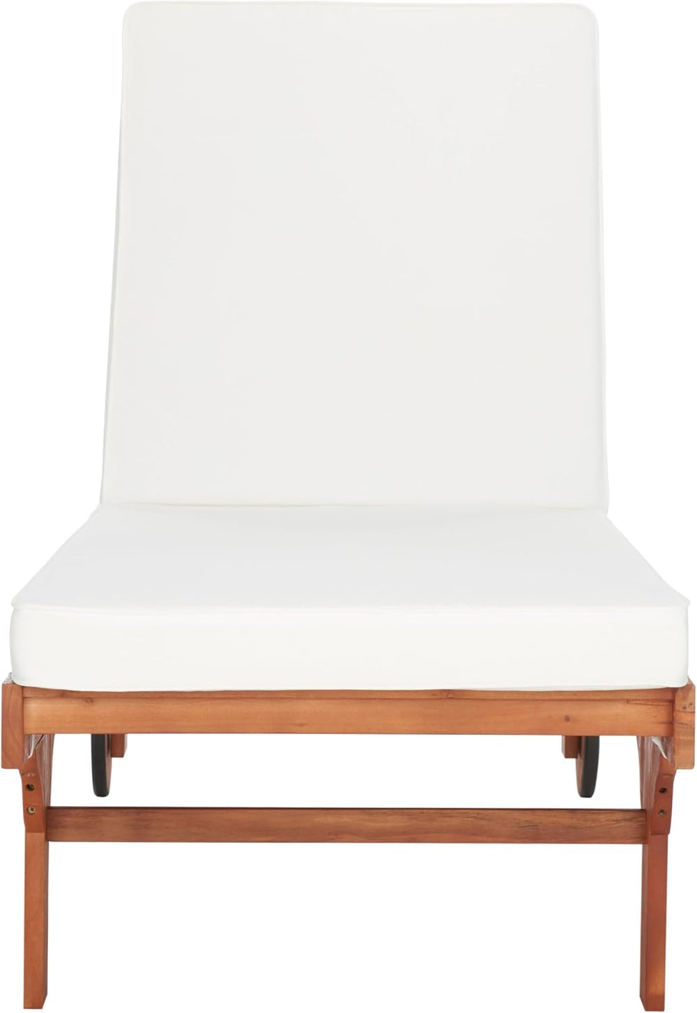 SAFAVIEH Outdoor Collection Newport Natural/ Beige Cushion Built-in Side Tabl...