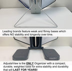 Ultimate Office AdjustaView 20-Pocket Desk Reference Organizer with Easy-Load Pockets and Compact Weighted Base for Stability (Colored Pockets)